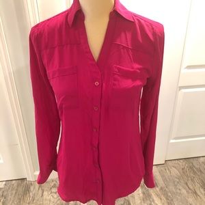 Hot Pink LS Blouse